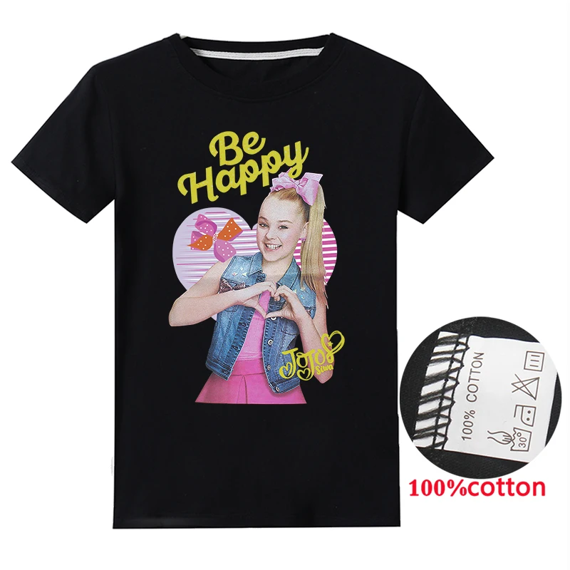 T1280 JOJO Siwa/весенне-осенние детские толстовки с капюшоном; футболка с длинными рукавами и рисунком; топы для девочек; одежда для подростков; детская повседневная одежда - Цвет: T1280