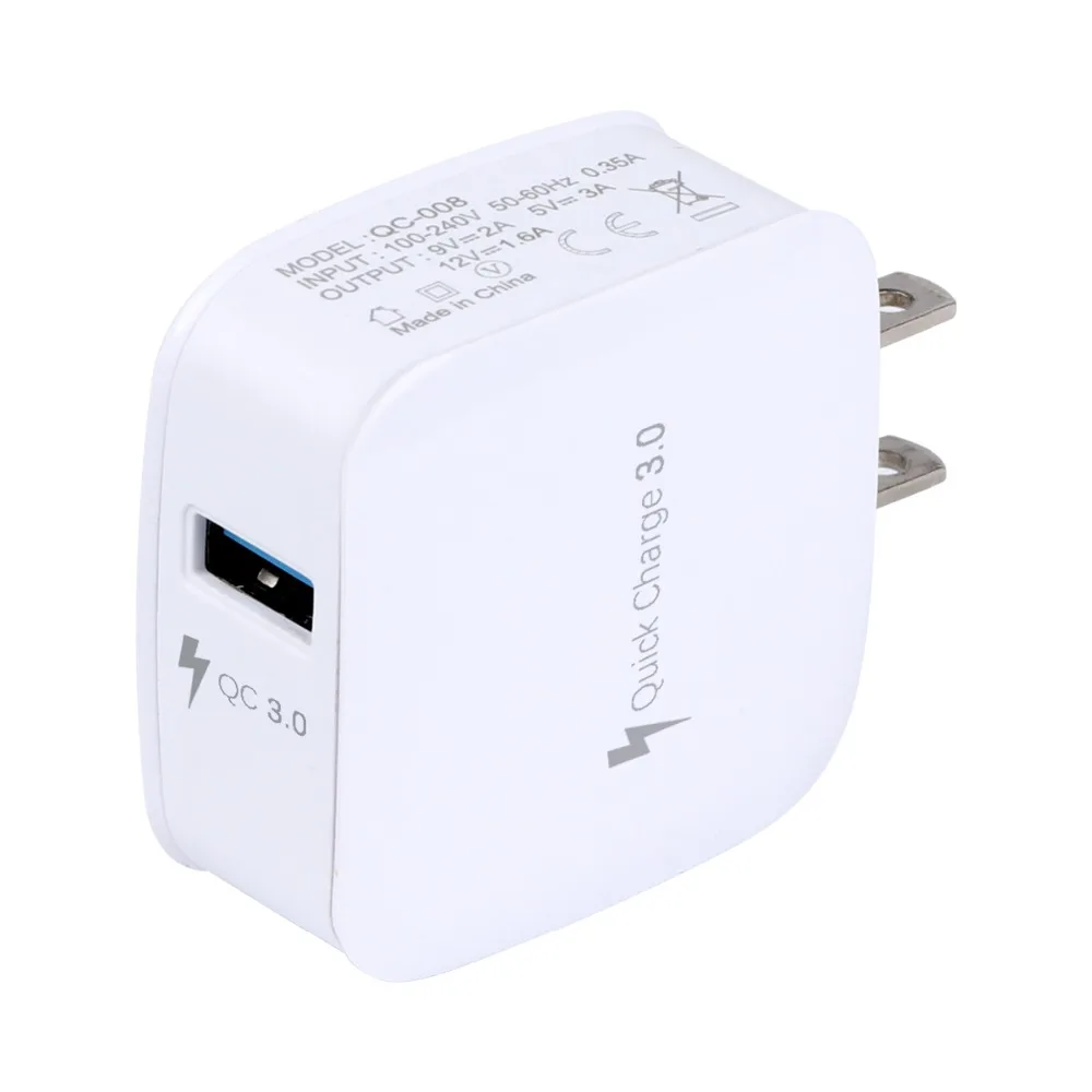 QC3.0 USB зарядное устройство для путешествий ПК противопожарный материал EU/US Plug быстрое зарядное устройство настенное зарядное устройство Быстрая зарядка 3,0 5V 3A для смартфона
