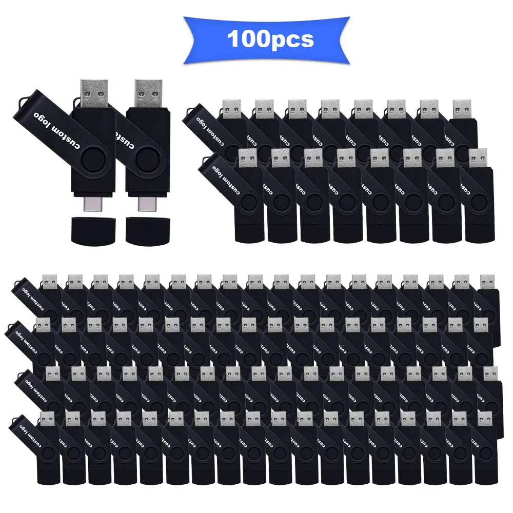 100 шт./лот Mini Type c pen drive 32 Гб 64 cle Mirco Phone 128 ГБ высокоскоростной флеш-накопитель 8 16 usb