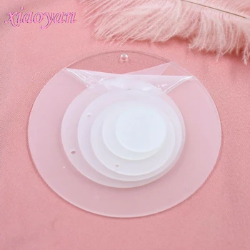

60mm/76MM/101mm/120mm Round Blank Clear Acrylic Circle Monogram KeyChain Party Gift 2.4in/3.0in/4in/4.7in -AC1045