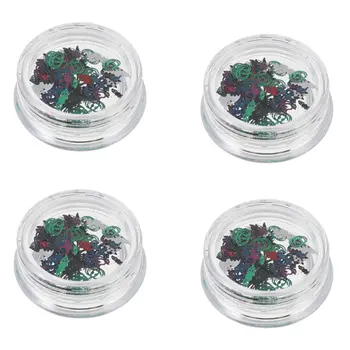 

4 Boxes Halloween Manicure Sequins Fashion DIY Fake Nail for Lady