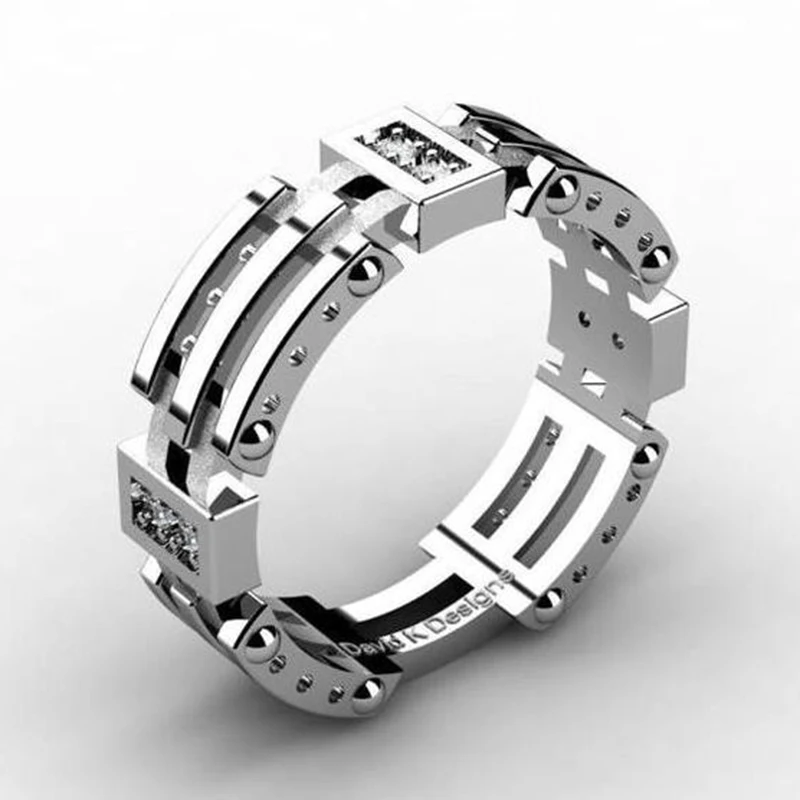 Мужские и женские кольца в стиле хип-хоп, панк, микро проложенный CZ камень, серебряные кольца, вечерние кольца в стиле рок для мужчин и женщин, ювелирные изделия Z3M077