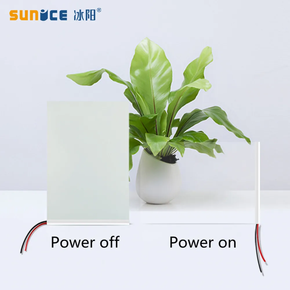 SUNICE Electronic PDLC Smart Film10cmX8cm Sample PDLC Switchable Smart Film Electric Smart Glass Film for Home/office Privacy