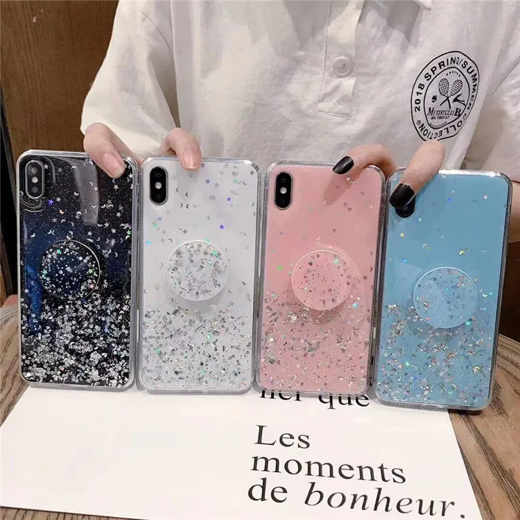Роскошный блестящий Простой Прозрачный чехол для телефона iPhone 11 Pro Max X XR Xs Xsmax 6 6S 7 8