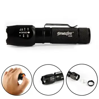 

8000 LM Zoomable T6 LED Flashlight 3 Modes 14500 AA Torch Focus Light