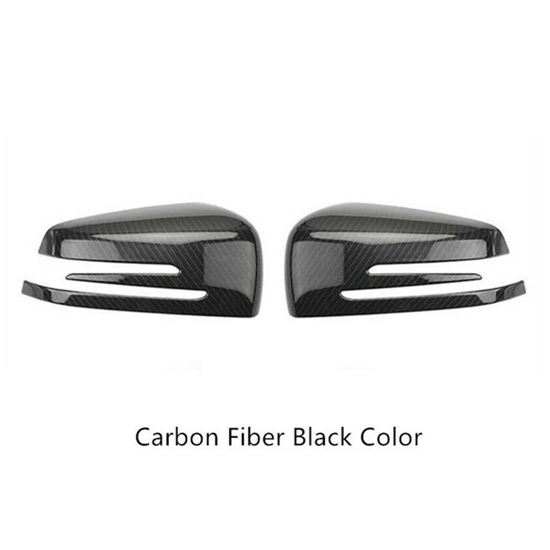 Carbon Fiber Side Rear View Mirror Cover Trim 2Psc for Mercedes Benz a CLA GLA GLK Class W176 W117 X156 X204