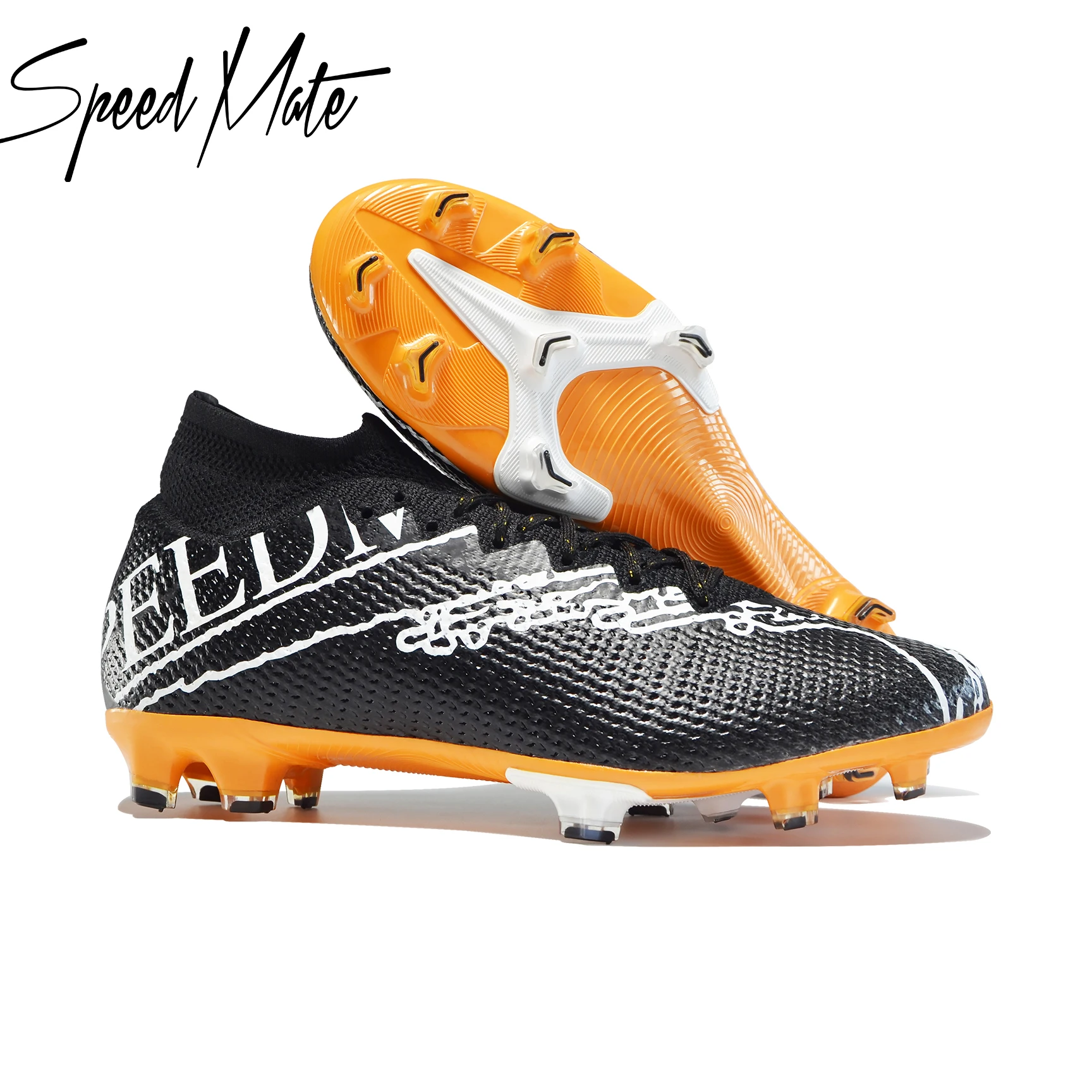 Football-Boots Sneakers Soccer-Cleats Sport-Shoes Training Speedmate Professional High-Ankle
