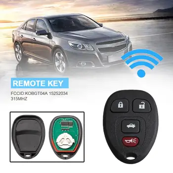 

Remote Control Key For 2009 2010 2011 2012 Chevrolet Malibu 4b Keyless Entry Remote Car Key Fob KOBGT04A 15252034 315MHZ car key