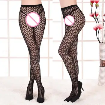 

Women Sexy Transparent Slim Fishnet Mesh Pantyhose Lace Jacquard Skinny Anti Hook Footed Tights Stockings Hollow Out Hosiery