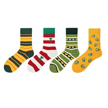 

Harajuku Stripe Heart Socks Women Men Hip Hop Cotton Socks Streetwear Sport Long Sock Calcetines Mujer
