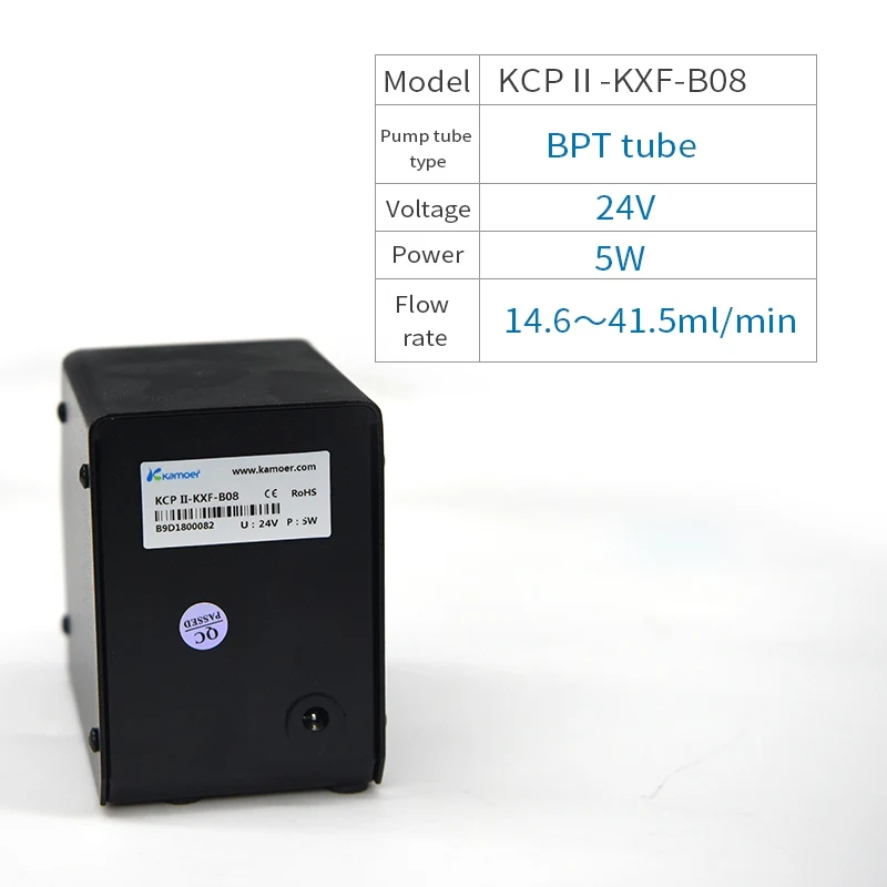 Kamoer KCP2-KXF 65 мл/мин. 24V лаборатория перистальтический насос для окружающей среды оборудование для перекачки жидкостей - Напряжение: KCP2-KXF-B08