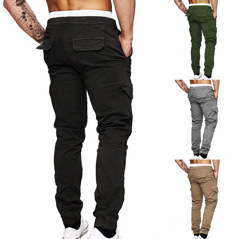 Oeak осенние мужские штаны хип-хоп шаровары джоггеры брюки новые мужские брюки мужские s джоггеры твердые мульти-карманные брюки спортивные штаны