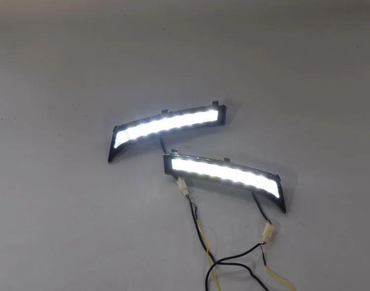 2Pcs/Pair SUNKIA Daylight Fog Lamp Car LED Daytime Running Light Black Cover DRL for Subaru Forester 2013