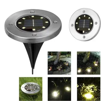 

1pcs Solar Powered Ground Light Waterproof Garden Pathway Deck Lights With 8LED Lamp for Home Yard Driveway Lawn Road