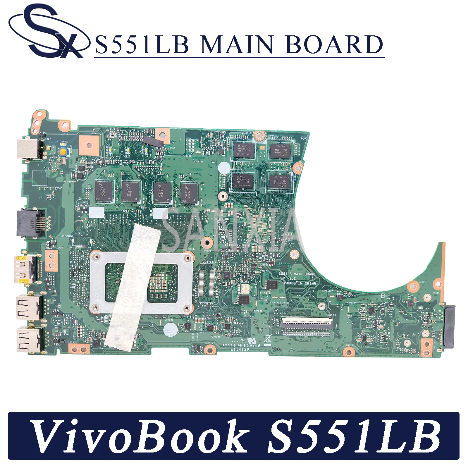 KEFU S551LB материнская плата для ноутбука ASUS S551LN S551L оригинальная 4GB RAM I5 4200U GT740M