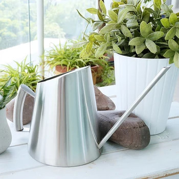 

Stainless Steel Cone Watering Can Modern Style Outdoor House Plants Long Spout Spherical potted succulent plant Watering Pot