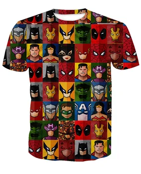 

Summer new European and American trend men's 3D printed T-shirt men