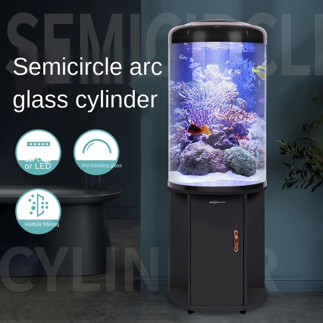 TT Minjiang Fish Tank Living Room Half Cylinder Small Change Water 2021 New  Circulating Water Home Floor Doorway Hallway - AliExpress