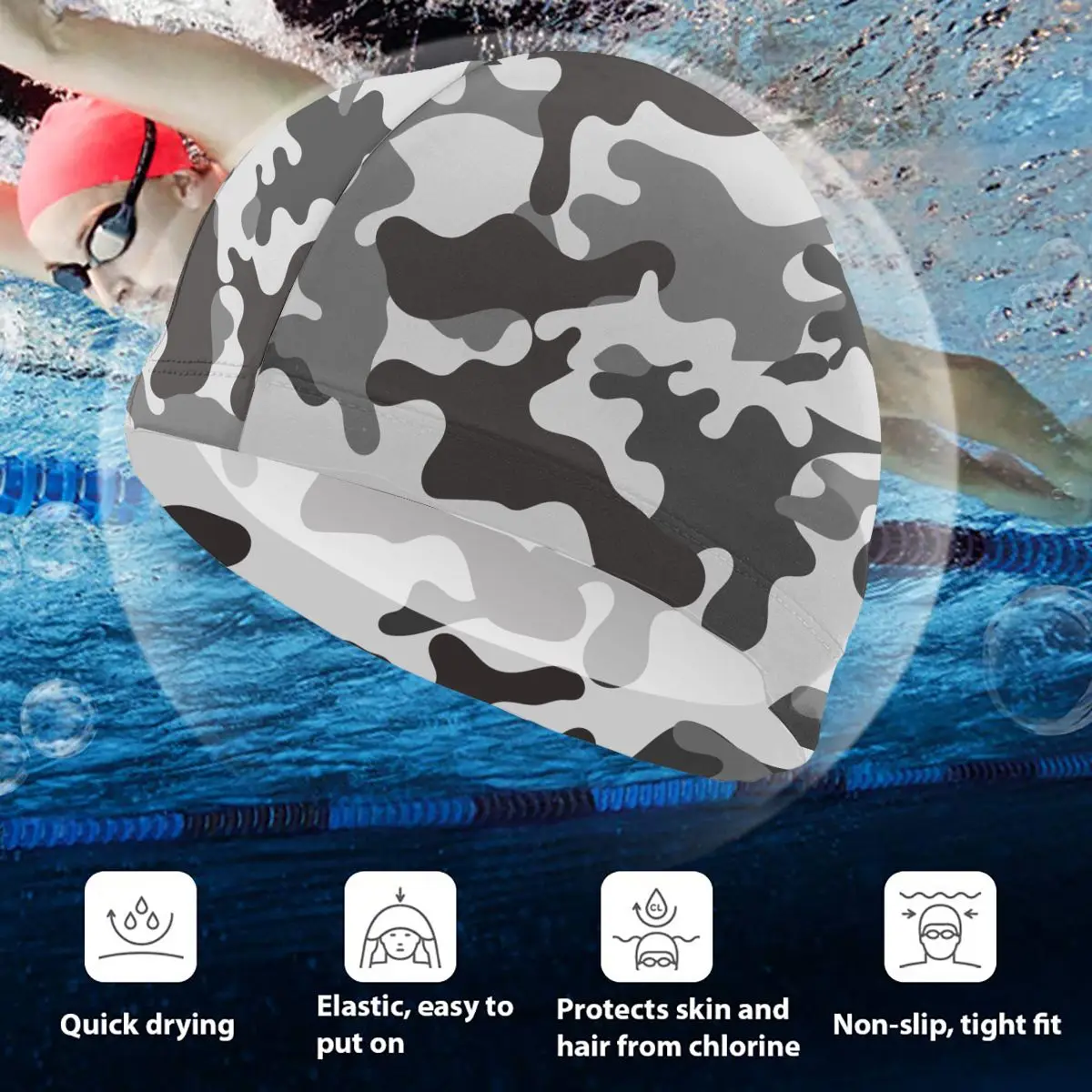 Bape Camo Sports Siwm Pool Swimming Cap 