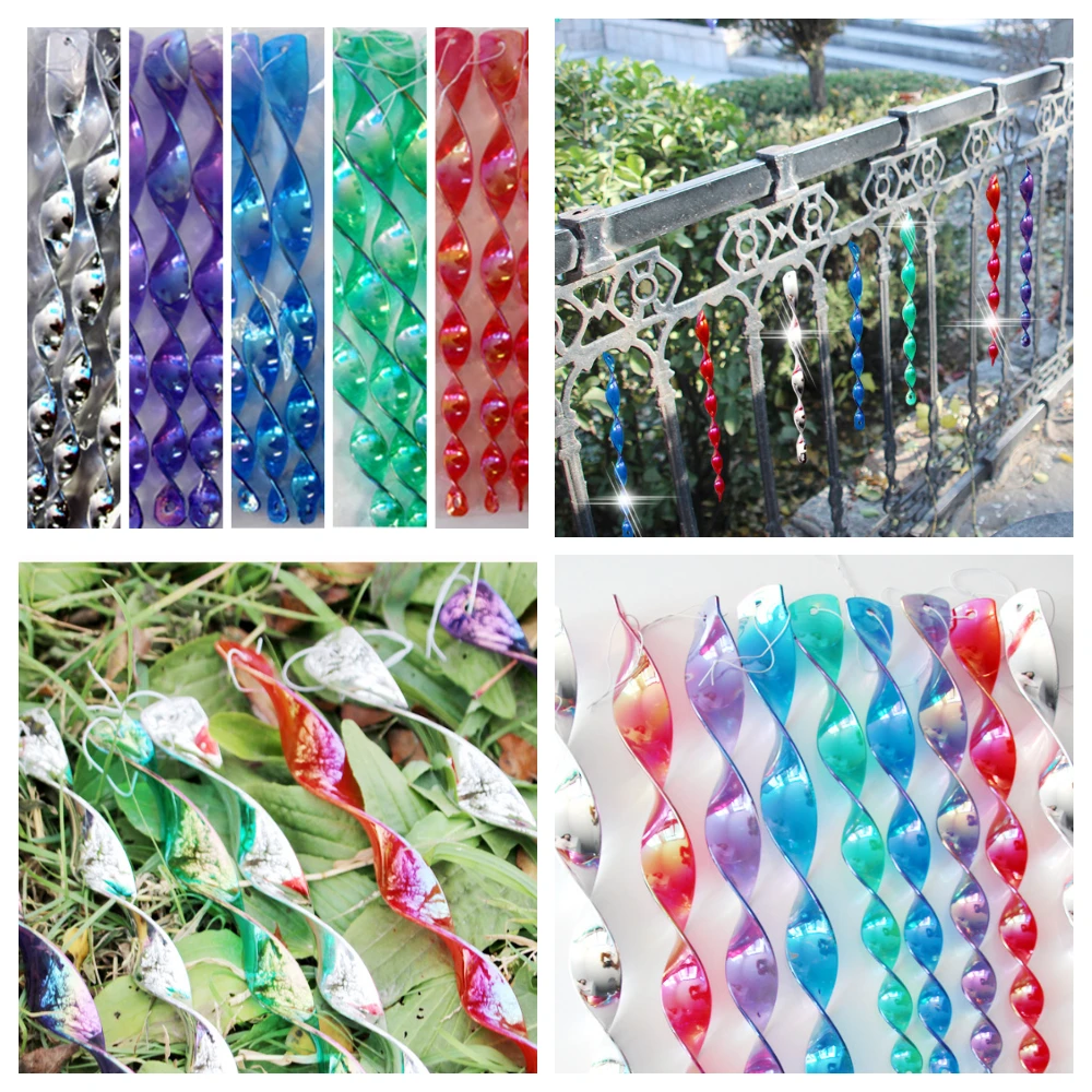 Bird Repellent Windmill Bird Deterrent Wind Spinner Reflective Spiral