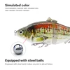 Agoie Fishing Lures 2 Segmented Slider 6in 51g Performance Swimbait Bass Fishing Tackle Floating Glider Metal Jointed Shad Bait ► Photo 3/6