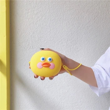 

Q UNCEL Cust Coin Purse Soft Female Cartoon Silicone Coin Purse Zipper Cosmetic Pouch Wallet Key Holder Wrist Wallets for girls