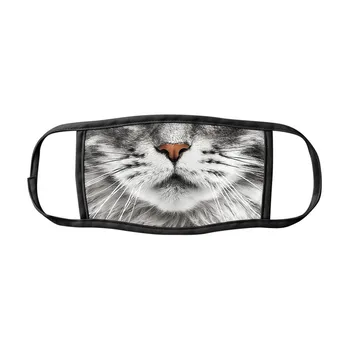 

1pcs Creative Cat Printed Mask Adult Universal Seamless Mask Cotton Breathable Earloop Mask Dustproof Safe Mouth Cover #BL1