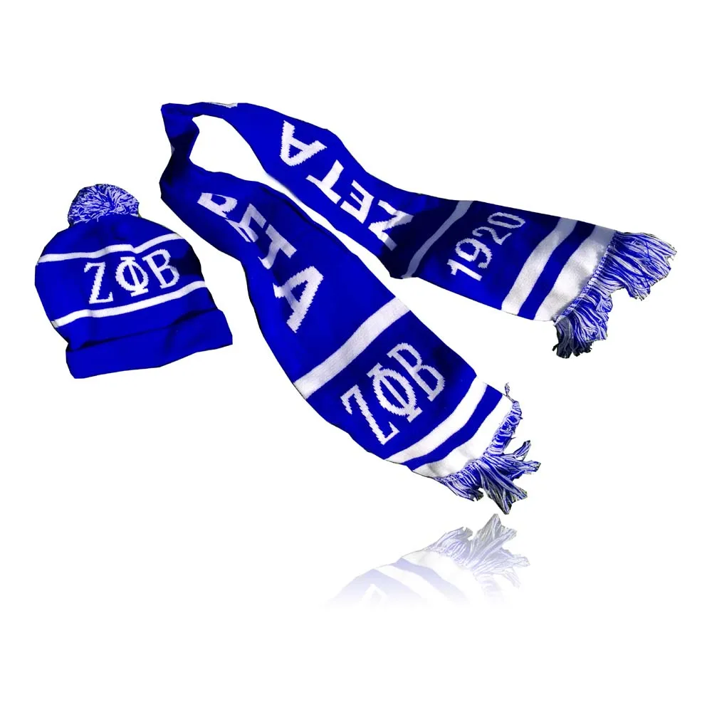 ZETA PHI BETA Sororit шапка шарф набор и для женщин девушки теплые шапочки Кепка ZPB кольцо