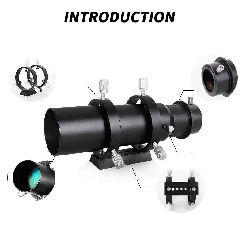 50 мм направляющая область Finderscope w/1,2" двойной спиральный фокус для астрономического телескопа 183 мм коэффициент фокусного расстояния Guidescope