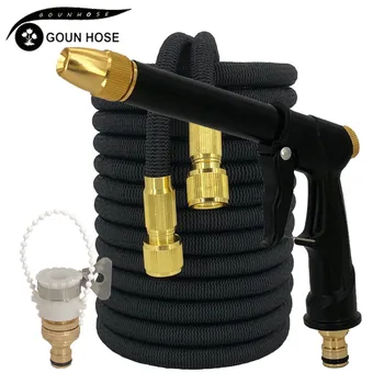 

Free Shipping Garden Hose Retractable Watering Hose Magic Water Hose flexible Watering Hose Plastic Car Wash Hose With Gun