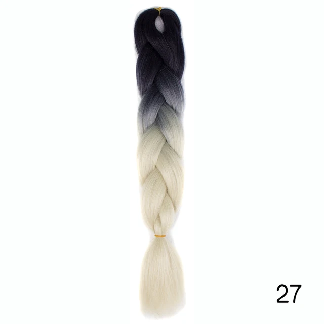 Hair Braid Synthetic Jumbo False Braid Pre Stretched Afro Wholesale Ombre Braiding Hair Extensions  Color Dreadlocks P6/613