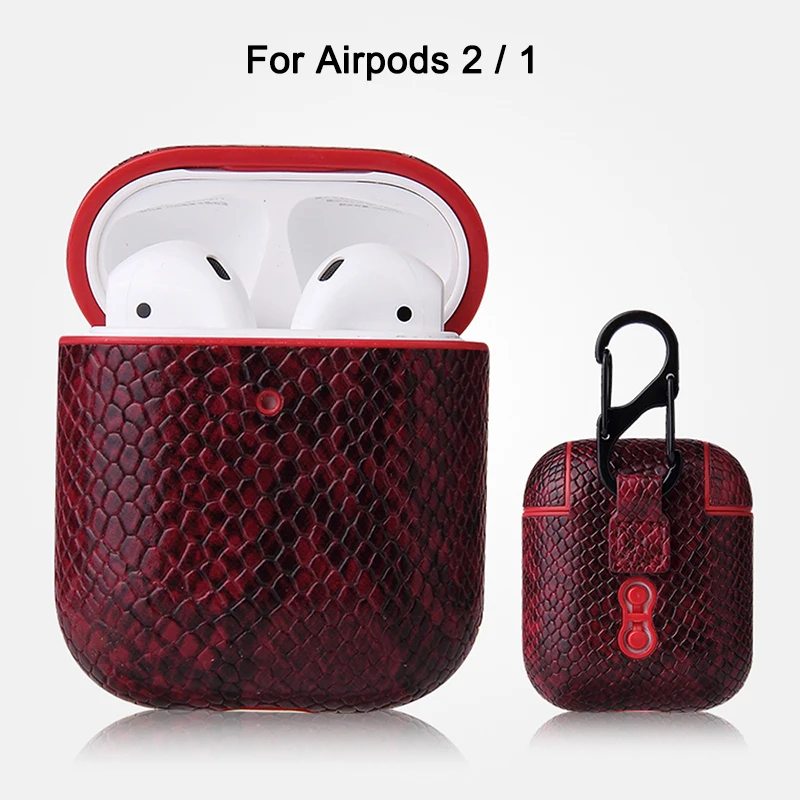 Сказочный кожаный чехол для Airpods Pro Чехол для Apple Air pods 3 Pro Чехол для наушников correa для Airpods Pro 3 2 1 защитный чехол - Цвет: Red airpods 2 1