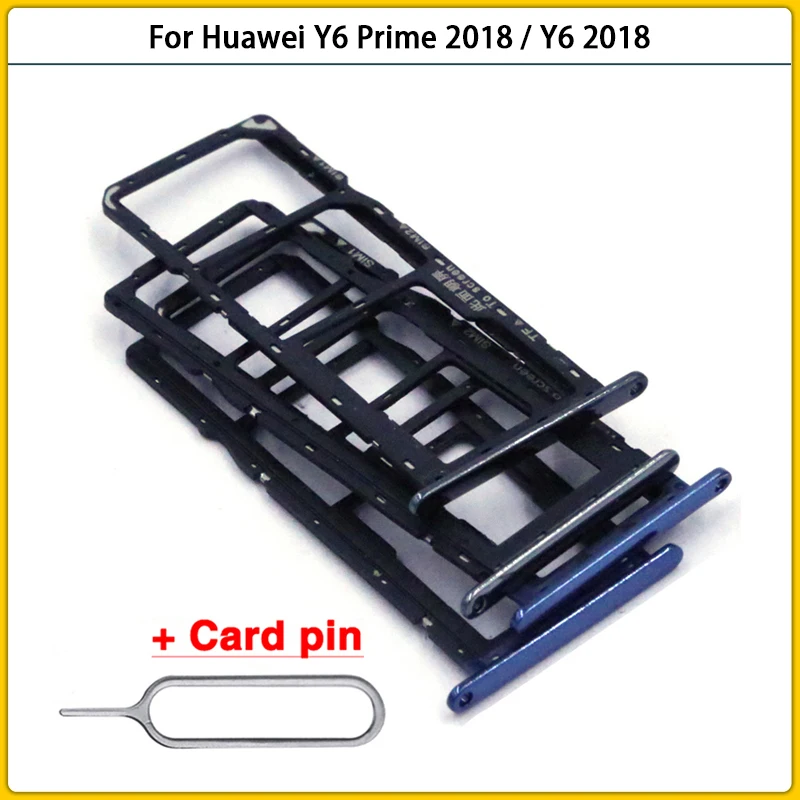 

New SIM Card For Huawei Y6 2018 Sim Card Micro SIM Card SD Reader Holder Sim Tray Adapter Replac For Huawei Y6 prime 2018