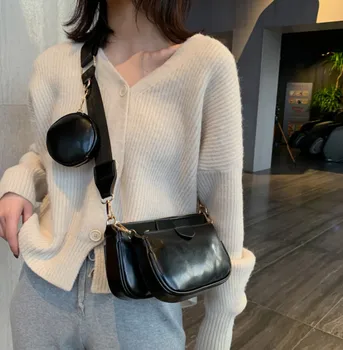 

3pcs sets Women Cross body Bag Vintage Design PU Handbag Mini Messenger Bags 2020 Fashion Ladies Crossbody Purse