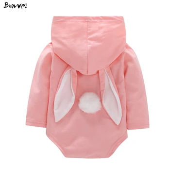 

bunvel Rabbit Baby Infant Rompers Summer Long Ear Rabbit Hooded Baby Girls Boys Clothes 2020 Fashion Newborn Costume Outfits