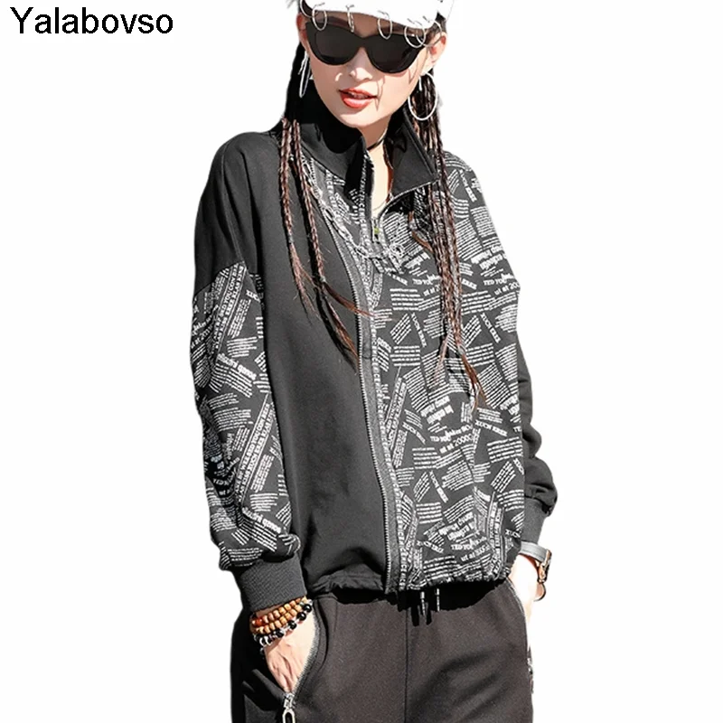 レタープリントパーカー女性ストリートヨーロッパのファッションブランドの女性の春の新プルオーバースタンド襟スタイルステッチ パーカー スウェット Aliexpress