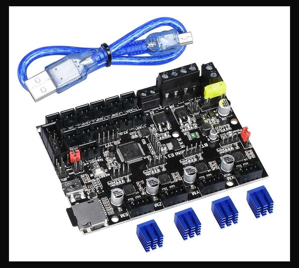 Placa de Controle com Tmc2209 e3 para Creality Bigtreetech Mini 32bit Uart Driver Peças Impressora 3d Mergulho V1.3 Ender 3 Skr e3 V1.2 18 de controle com tmc2209 uart driver peças