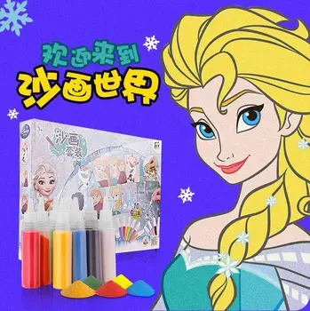 

Original Disney Frozen Sand Painting Set Children Sand Painting Color Sand Painting Handmade DIY Toy DS-1583