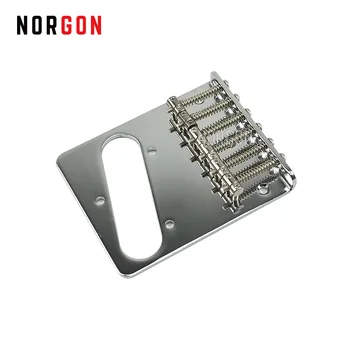 

Norgon 6-String Electric Guitar Bridge Chrome Parts and Accessories Saddle Replacement TLSIXS01