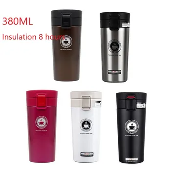 

380ml Thermal Mug Coffee Mug Thermo Cup Double Wall Stainless Steel Vacuum Flasks Car Thermo Travel Mug Portable Drinkware Cup
