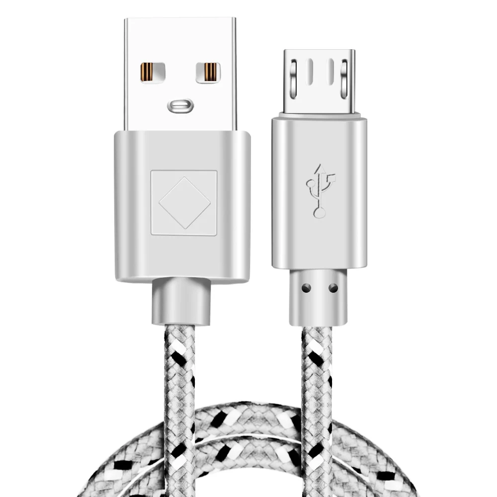 0,5 м 1 м 2 м 3 м micro usb Дата-кабель для быстрой передачи данных зарядное устройство для Xiaomi samsung S7 s6 Edge huawei Android Kindle MP3 зарядный кабель micro usb - Цвет: Белый