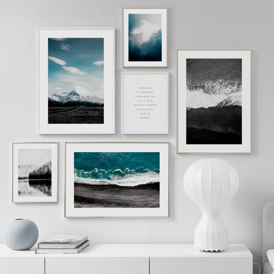 Blue-Sea-Forest-Sky-Life-Quotes-Landscape-Wall-Art-Canvas-Painting-Nordic-Posters-And-Prints-Wall