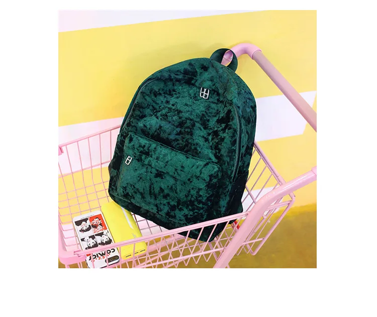 Корейский Стильный студенческий рюкзак из Бреста, дышащий простой дорожный светильник, Вельветовая сумка на плечо, Повседневная мини-сумка