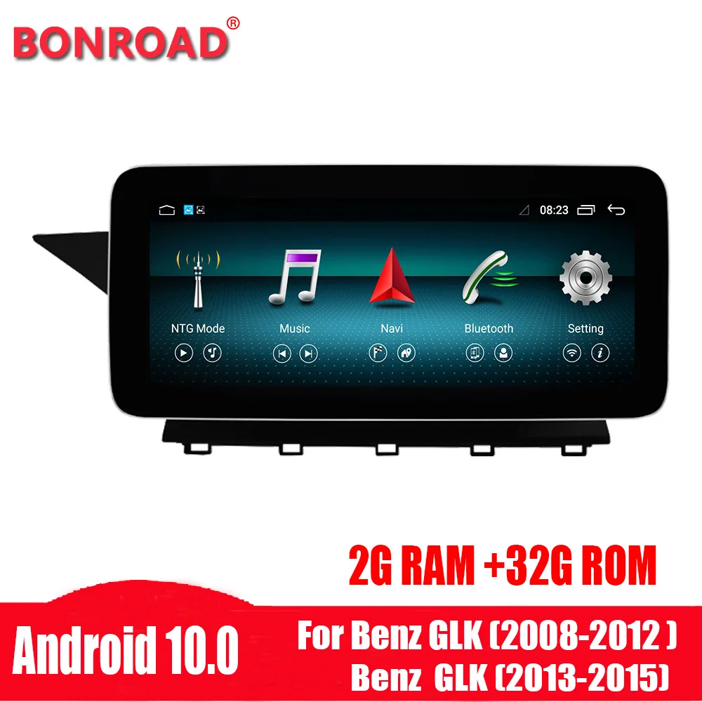Автомобильный монитор Bonroad 10 25 дюйма android 0 для Mercedes Benz GLK Class X204 2008 2015 с gps bluetooth
