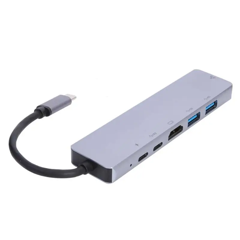 6 в 1 USB C концентратор 2 USB HDMI 4 K/2 type-C/RJ45 адаптер для MacBook Pro Gigabit LAN док-станция Usb разветвитель
