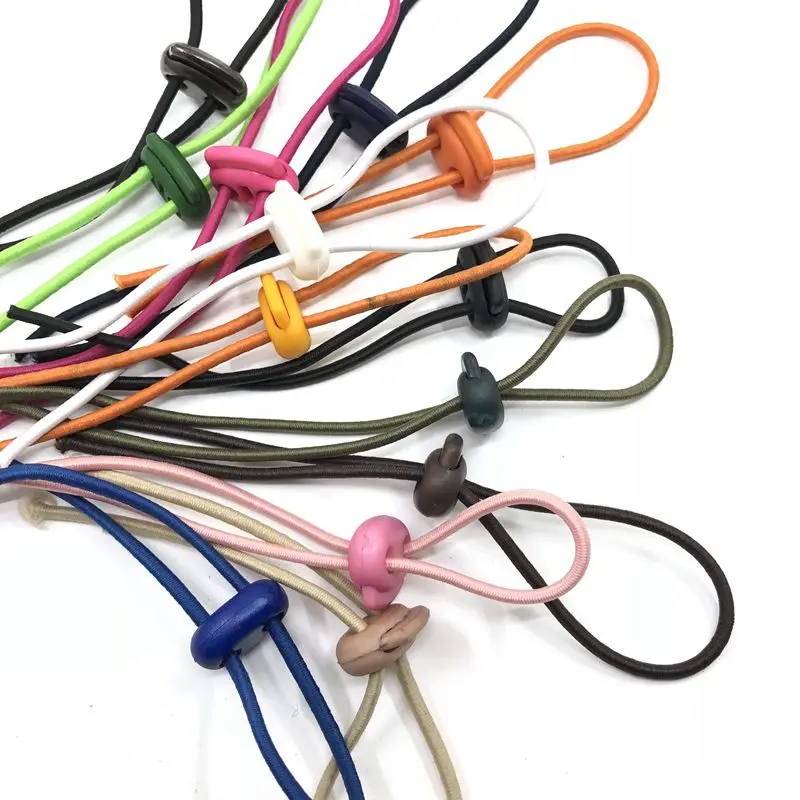 30Pcs Two Hole Plastic Stopper Cord Lock Tighten Spring Cord End Buckles DIY Adjustable buckle for sportswear/shoes/elastic band 4