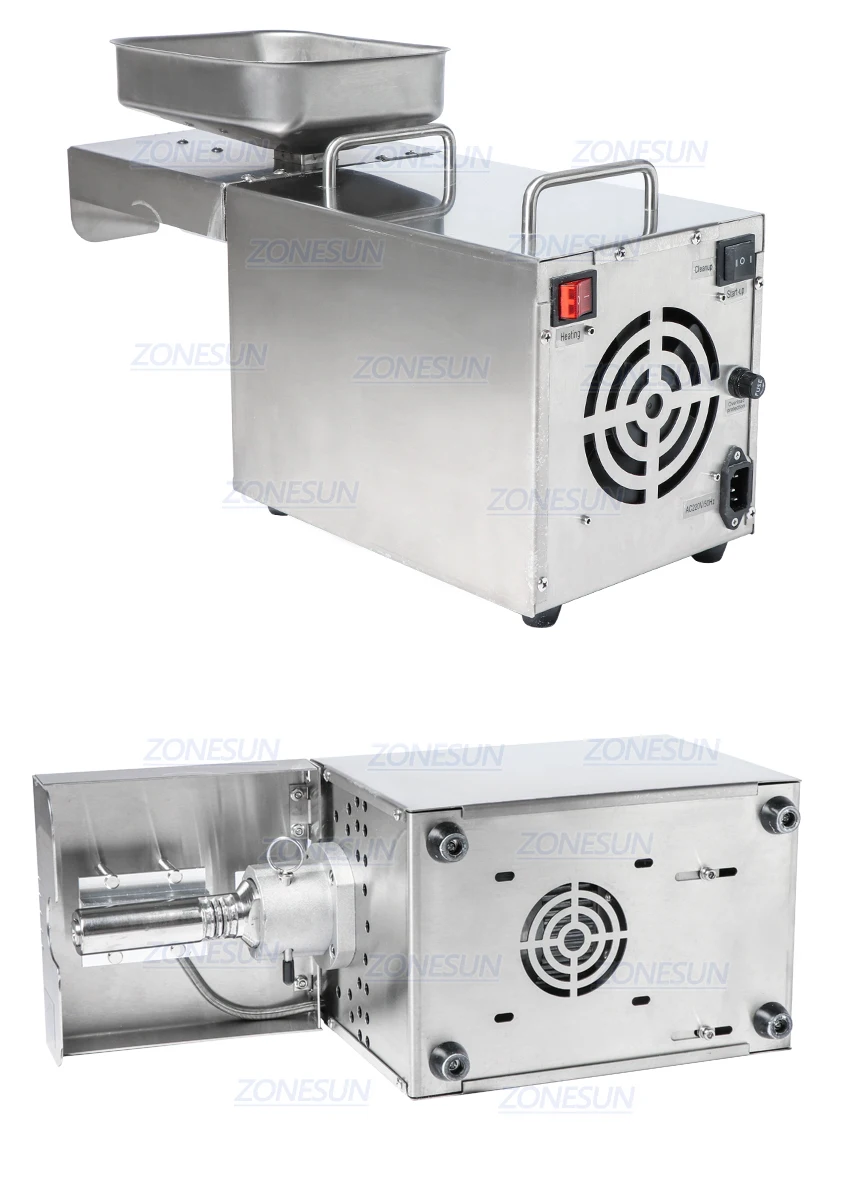 ZONESUN автоматическая машина для прессования холодного масла коммерческий экстрактор масла контроль температуры арахис Подсолнечник семена масло пресс er 110V220