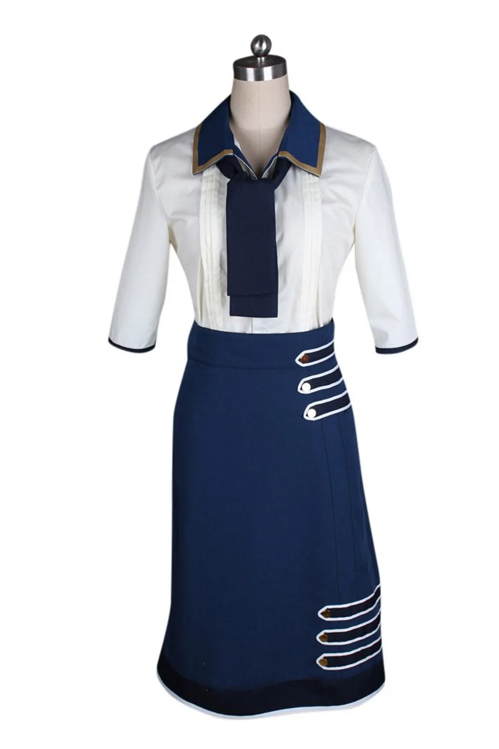 Bioshock Infinite Elizabeth Blue and White Dress Cosplay Costume |