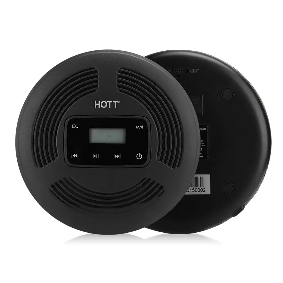 Hott tocador de cd portátil, recarregável, bluetooth