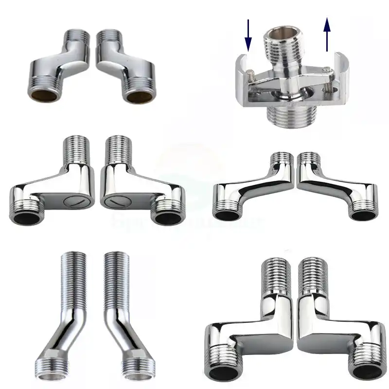 Shower Faucet Adjustable Adapter Solid Brass Wall Mounted Width